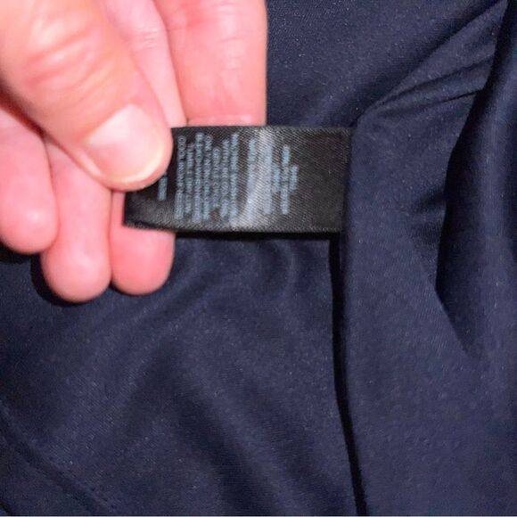 Express Navy Blue Polka Dot Midi Dress with Flutter Sleeve size S - Picture 4 of 8